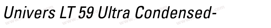 Univers LT 59 Ultra Condensed字体转换